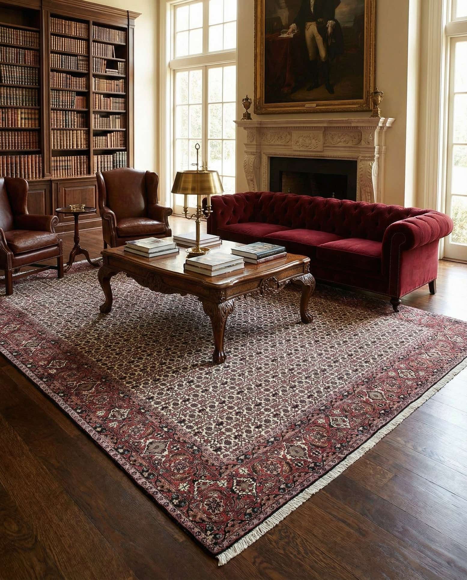 6' 7 x 9' 9 Bidjar With Silk Rug