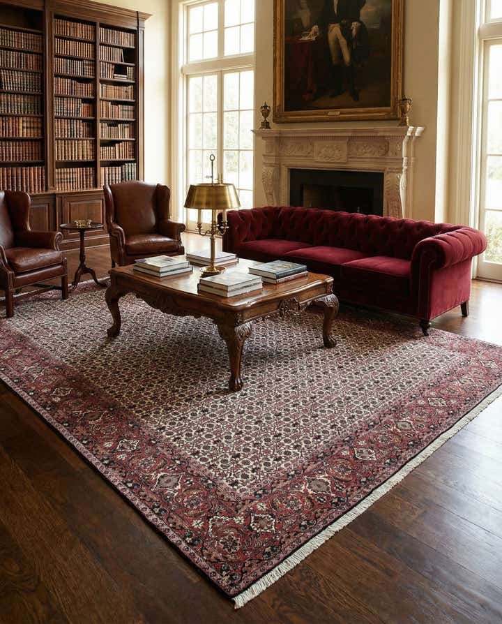 6' 7 x 9' 9 Bidjar With Silk Rug