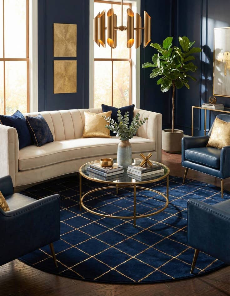 Detail image of 10' x 10' Vogue Geo Round Rug