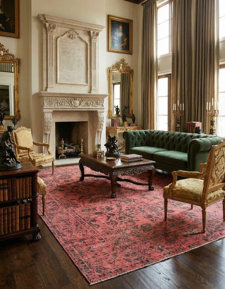 Detail image of 9' 2 x 12' 10 Vintage Royal Wool Rug