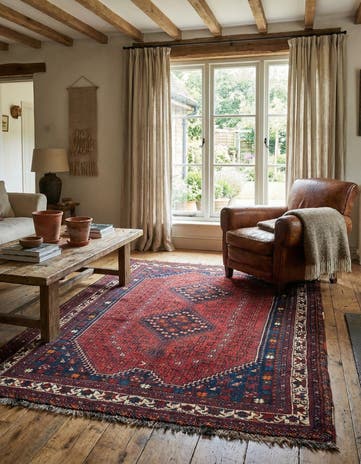 5' 3 x 6' 10 Ghashghai Wool Rug