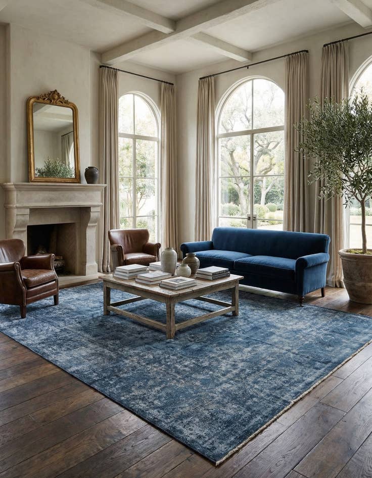 Detail image of  9' 6 x 12' 9 Vintage Royal Wool Rug