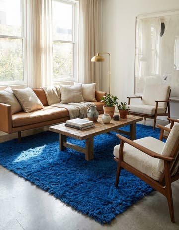 6' 9 x 6' 9 Hand Knotted Moroccan Wool Square Rug