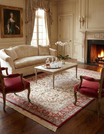 4' 4 x 6' 7 Ghom Silk Rug