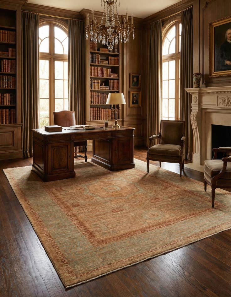 Detail image of  4' 9 x 6' 6 Amina Wool Rug