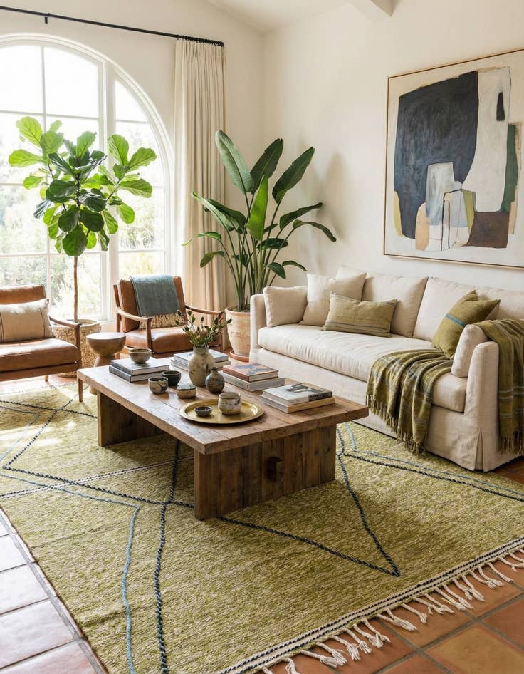 Detail image of 6' 5 x 10' 2  Hand Knotted Moroccan Wool Rug