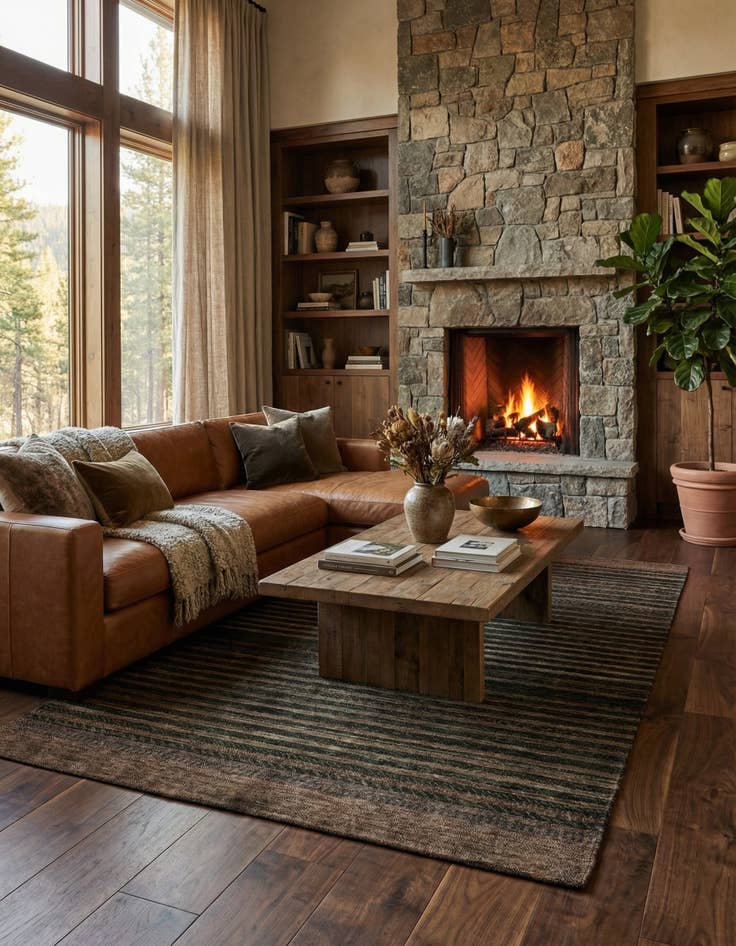 Detail image of 5' 6 x 8' Juma Wool Rug