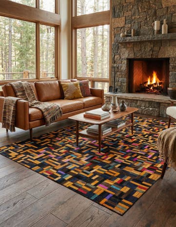 5' x 7' 11 Cowhide - Patchwork Rug