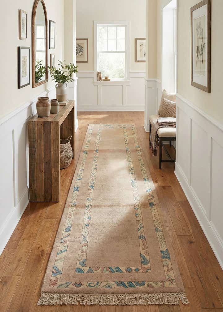 2' 5 x 10' 7 Hand Knotted Nepal Wool Runner Rug