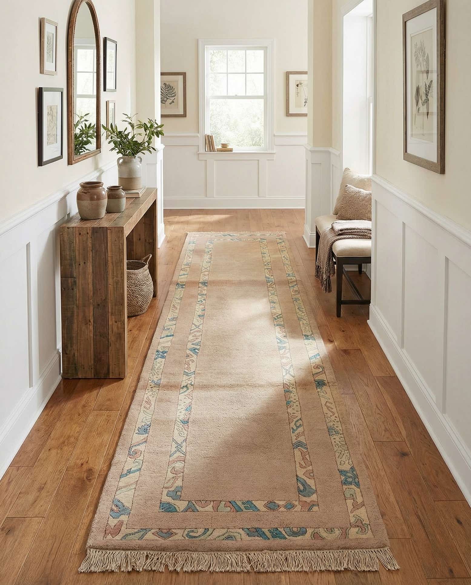 2' 5 x 10' 7 Hand Knotted Nepal Wool Runner Rug