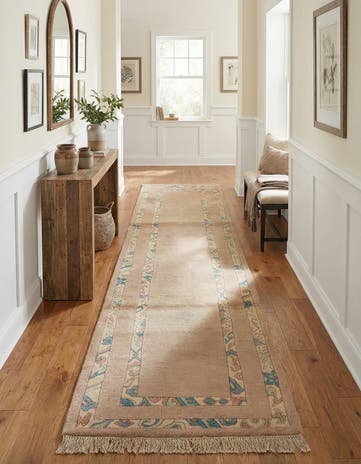2' 5 x 10' 7 Hand Knotted Nepal Wool Runner Rug