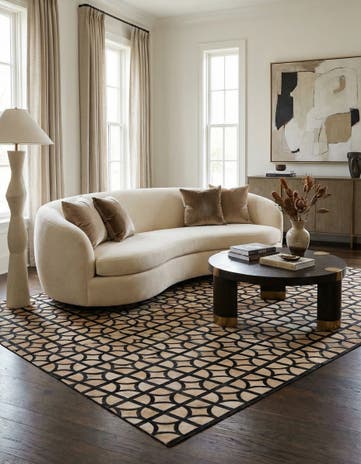 8' 2 x 10' Cowhide Leather Rug