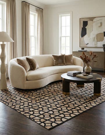 8' 2 x 10' Cowhide Leather Rug
