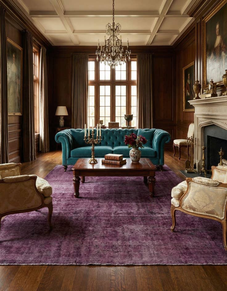 Detail image of 8' 9 x 11' 8 Vintage Royal Wool Rug