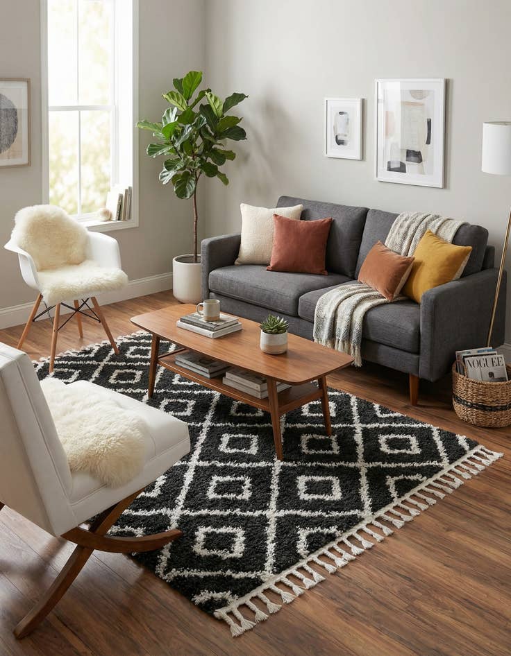 Detail image of 5' 3 x 8' Lagom Shag Rug