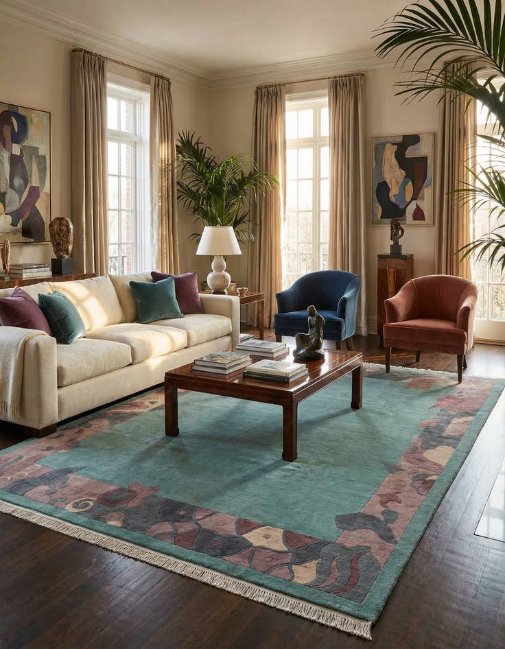 Detail image of 8' 4 x 11' 3 Hand Knotted Tibet Wool Rug