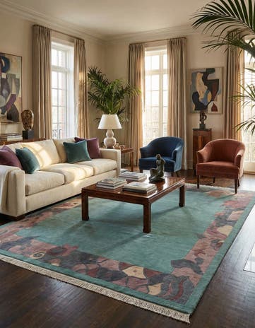 8' 4 x 11' 3 Hand Knotted Tibet Wool Rug