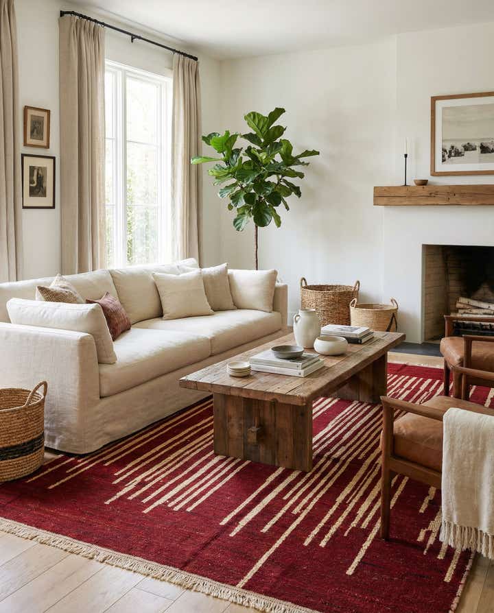 6' 1 x 9' 4 Hand Knotted Moroccan Wool Rug