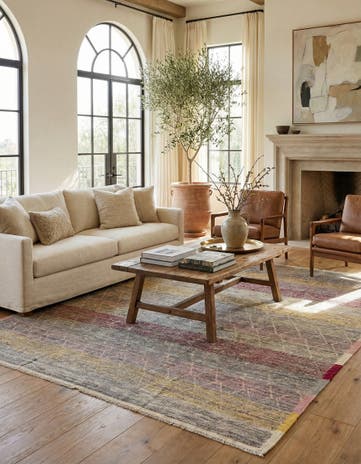 9' 10 x 12' 3 Hand Knotted Moroccan Wool Rug