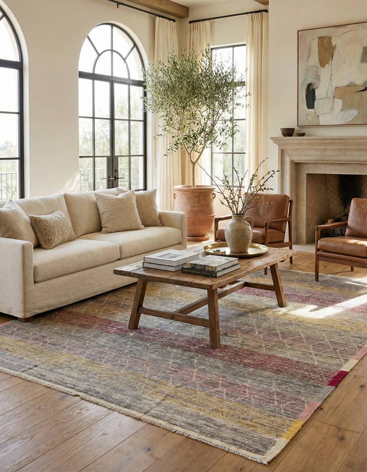 Detail image of 9' 10 x 12' 3 Hand Knotted Moroccan Wool Rug