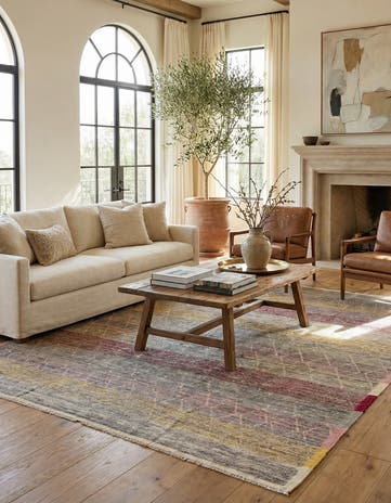 9' 10 x 12' 3 Hand Knotted Moroccan Wool Rug