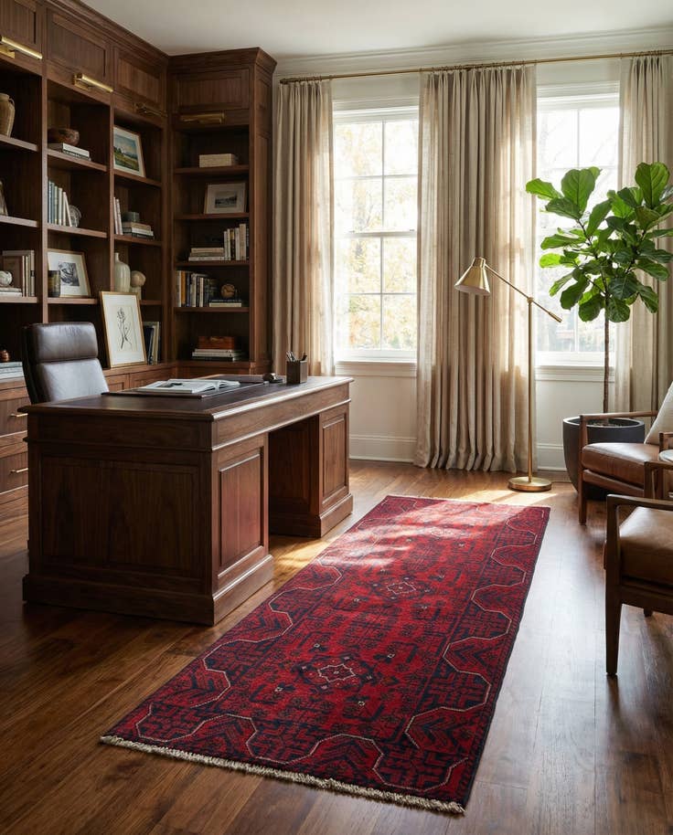Detail image of 2' 7 x 6' 3 Hand Knotted Khal Mohammadi Wool Runner Rug