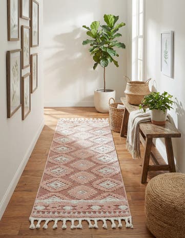 Pink Boho Runner Rug