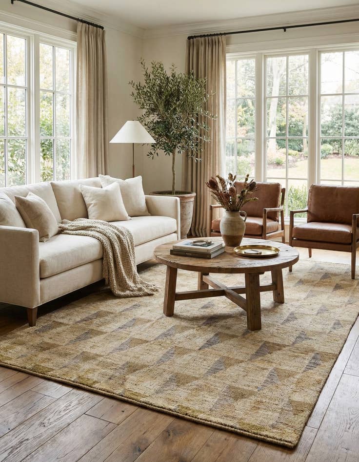 Detail image of 5' 7 x 8' 2  Hand Knotted Darya Wool Rug