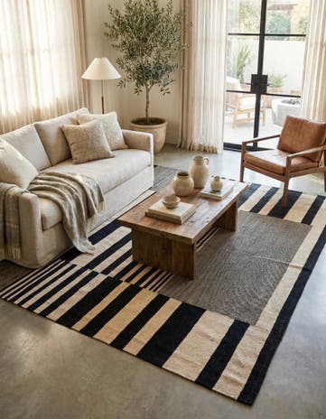6' x 7' 7 Hand Woven Kilim Modern Wool Rug