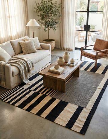 6' x 7' 7 Hand Woven Kilim Modern Wool Rug