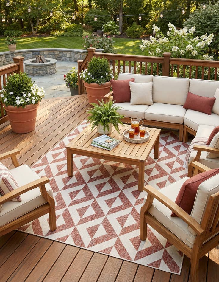 Detail image of  9' x 12'  Washable Jill Zarin Napa Indoor / Outdoor Rug