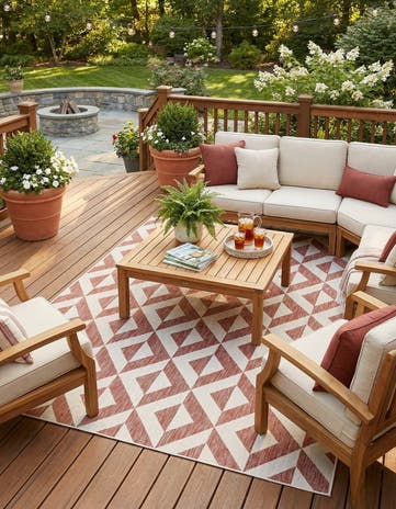 9' x 12' Easy-Clean Jill Zarin Napa Indoor / Outdoor Rug