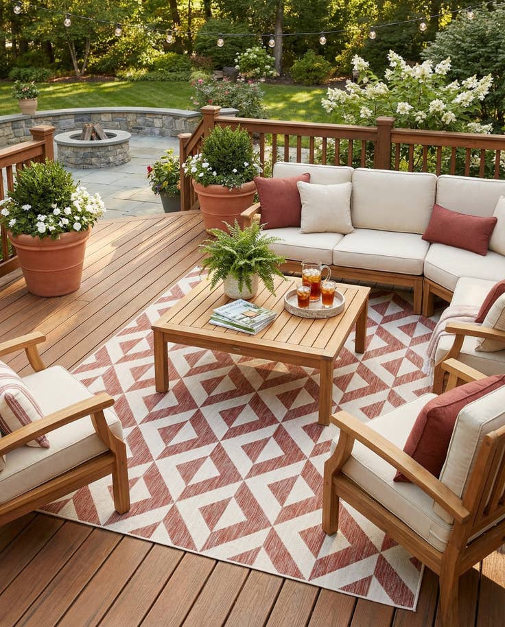Detail image of 9' x 12' Easy-Clean Jill Zarin Napa Indoor / Outdoor Rug
