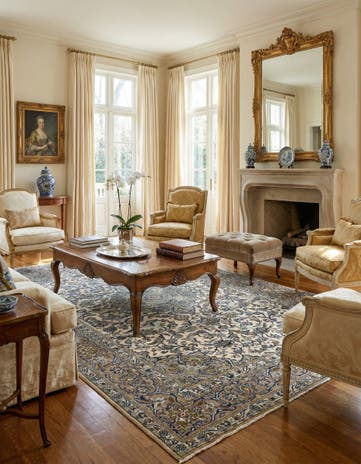 7' 1 x 10' 7 Kashan Wool Rug