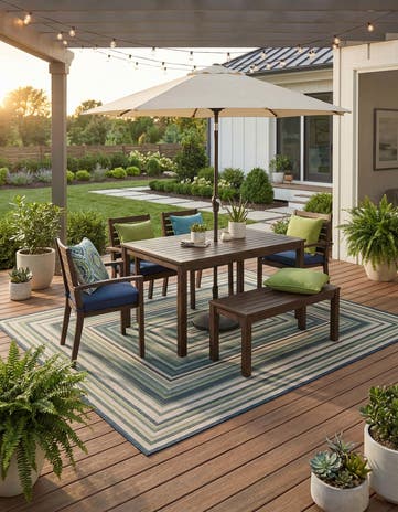 7' 10 x 10' Easy-Clean Baja Indoor / Outdoor Rug