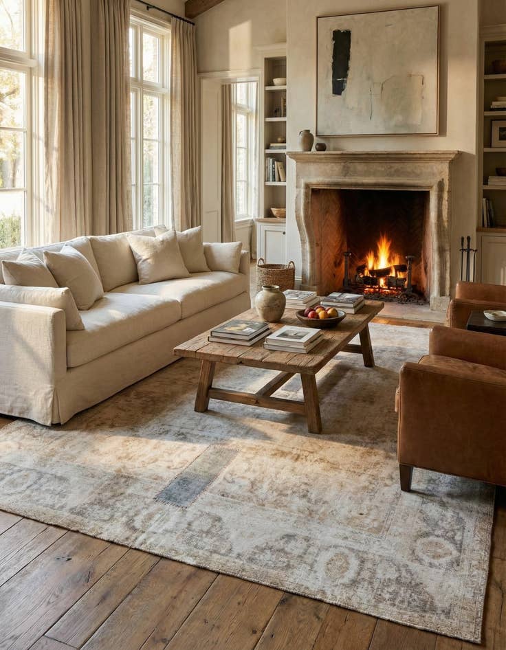 Detail image of 9' 6 x 11' 5  Hand Knotted Ultra Vintage Persian Wool Rug