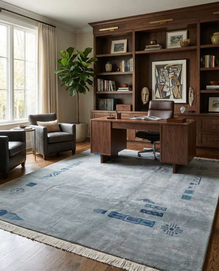 7' 7 x 8' 11 Hand Knotted Nepal Wool Rug