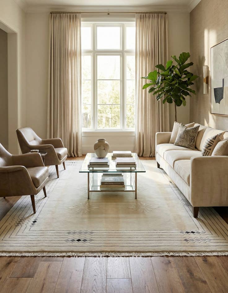 Detail image of 8' 2 x 11' 4  Hand Knotted Darya Wool Rug