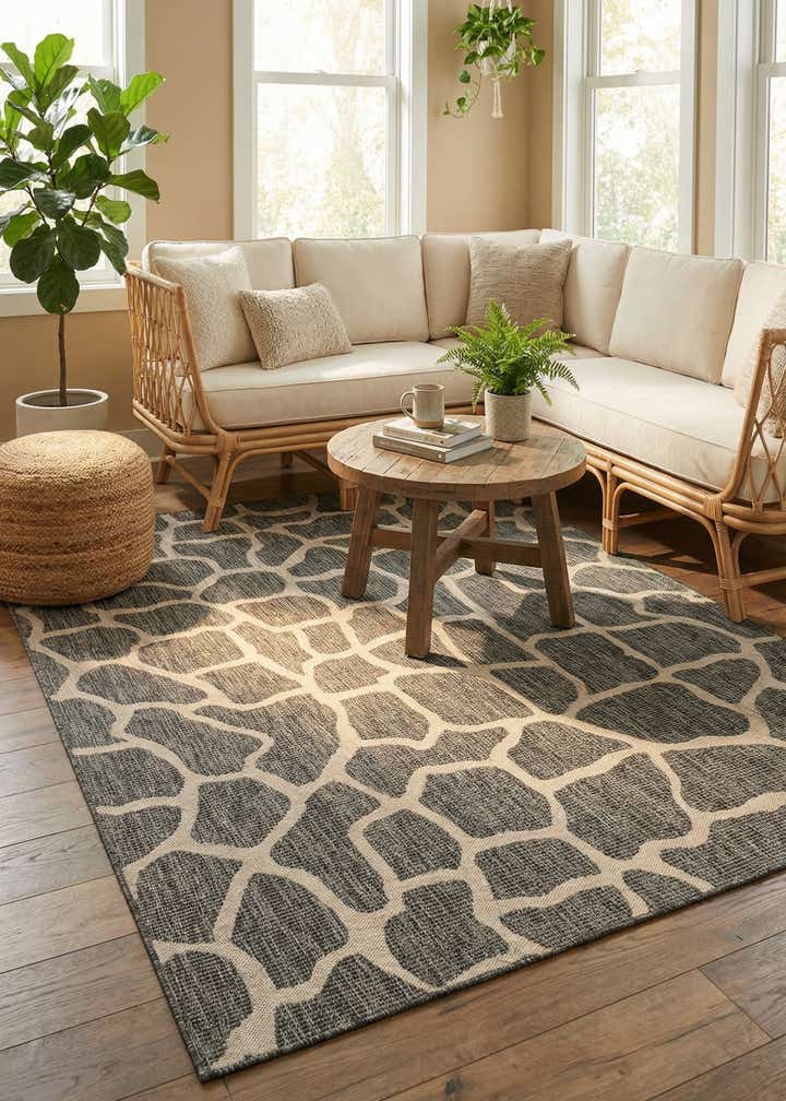 6' x 9' Easy-Clean Safari Indoor / Outdoor Rug
