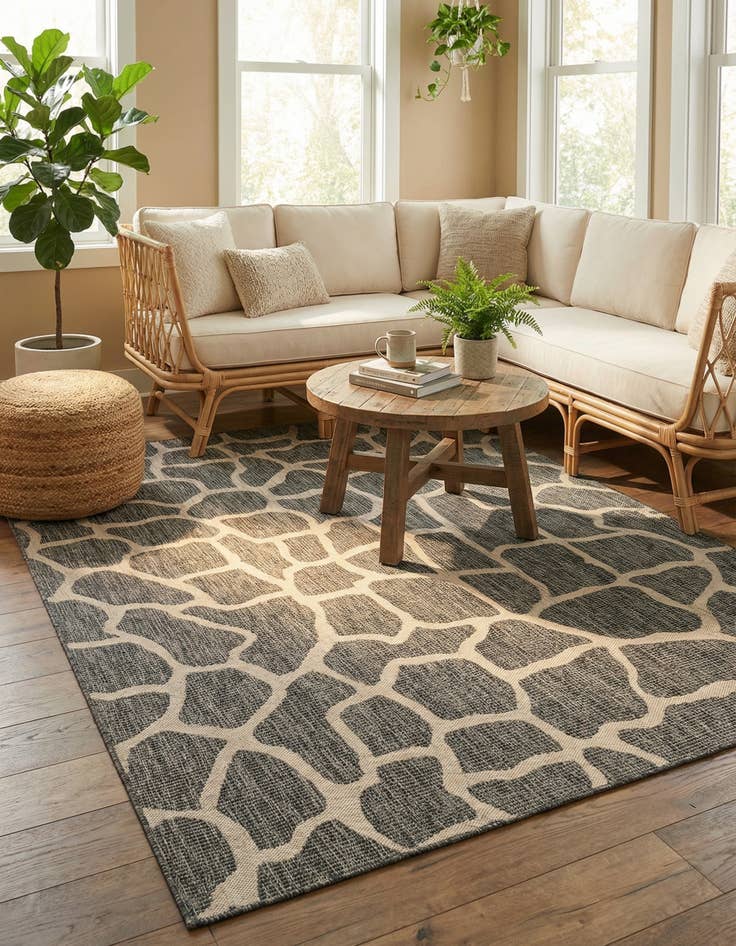 Detail image of  6' x 9'  Washable Safari Indoor / Outdoor Rug