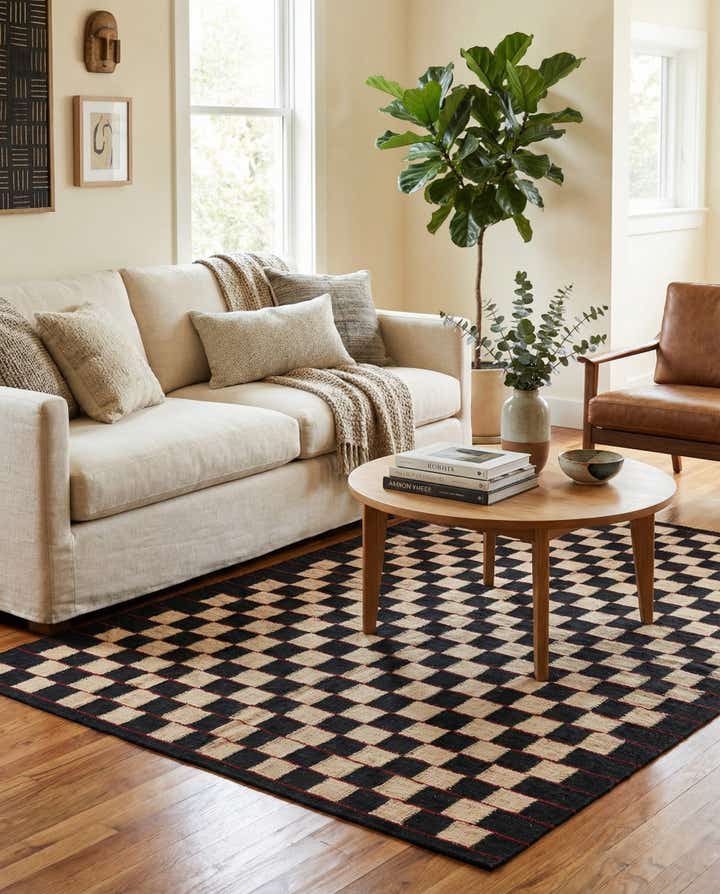 4' 2 x 5' 9 Hand Woven Kilim Modern Wool Rug