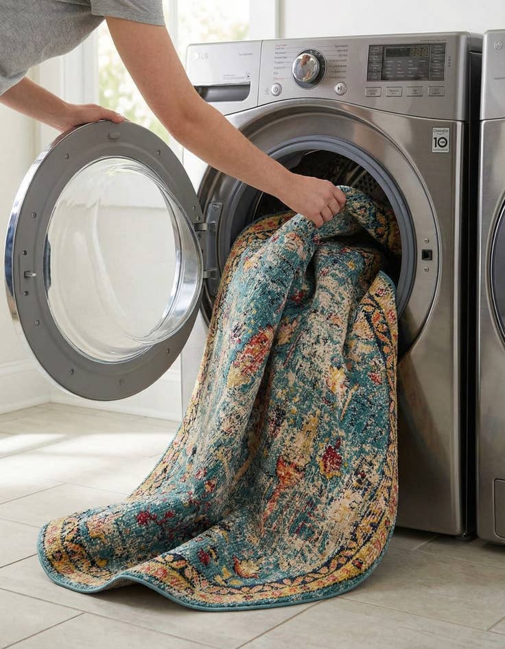 Detail image of  8' x 8'  Washable El Paso Round Rug