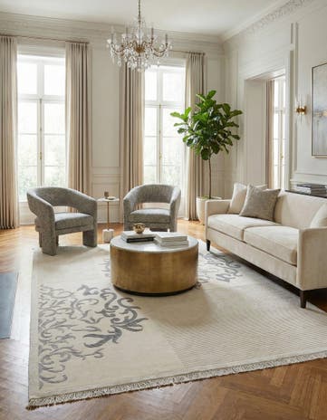 5' 7 x 7' 10 Hand Knotted Darya Wool Rug