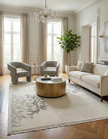 5' 7 x 7' 10 Hand Knotted Darya Wool Rug