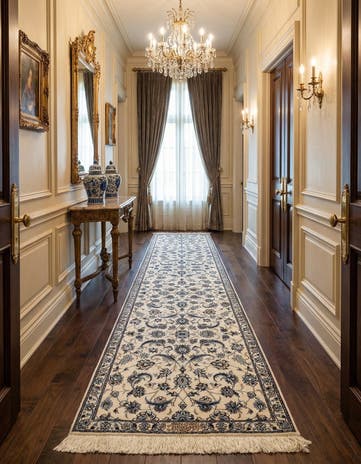 2' x 9' 8 Hand Knotted Nain Rug