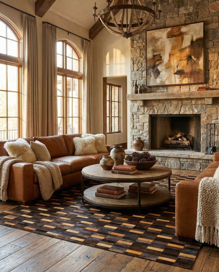 8' 1 x 9' 11 Cowhide - Patchwork Rug