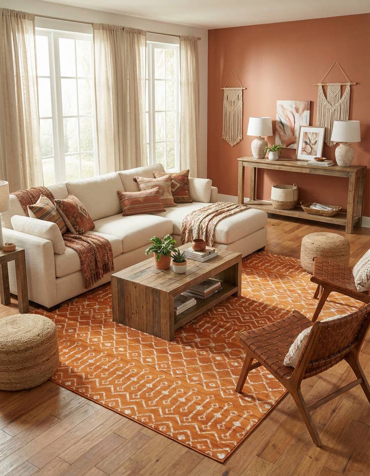 Detail image of 7' 10 x 11' Kasbah Trellis Rug