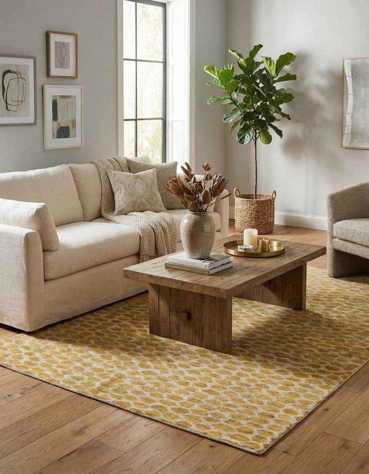 Detail image of 6' x 9'  Hand Knotted Darya Wool Rug