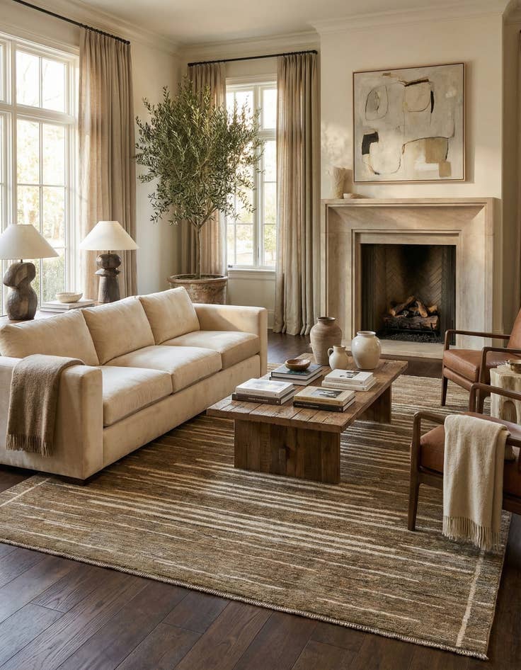 Detail image of  8' 1 x 9' 9  Hand Knotted Darya Wool Rug