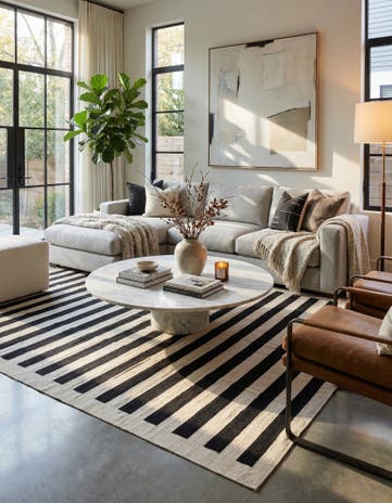 8' 2 x 9' 8 Hand Woven Kilim Modern Wool Rug